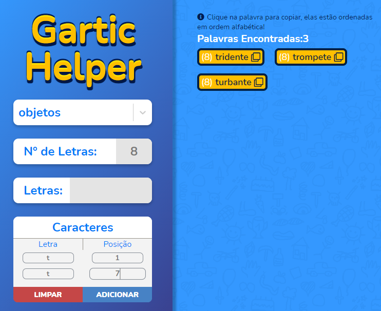 Filtro de Caracteres